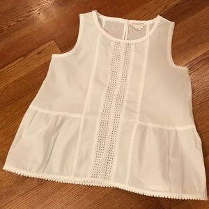 Crewcuts White Peplum Shirt Size 10